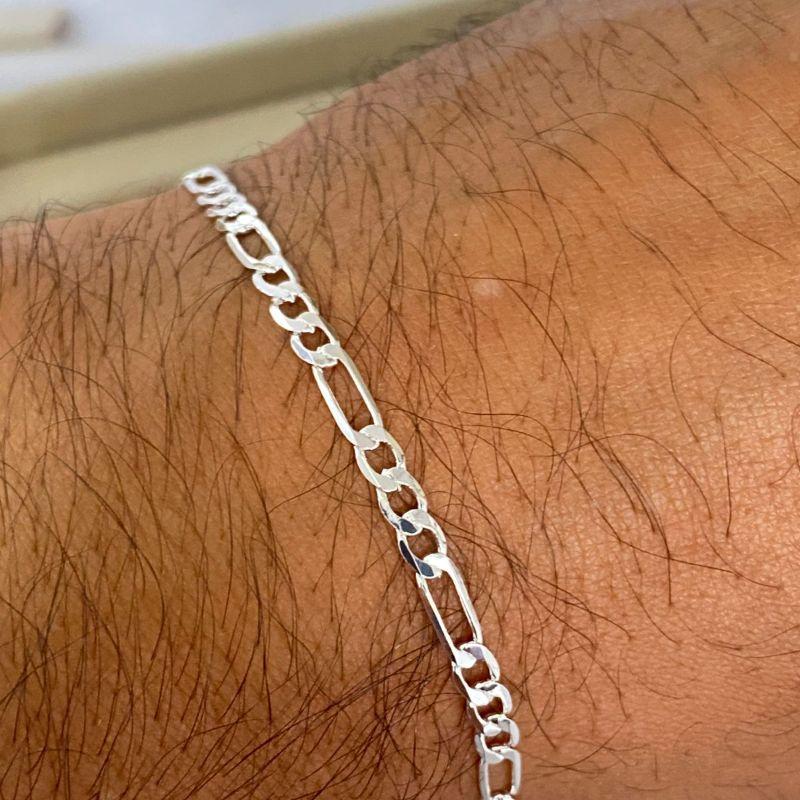 PULSEIRA MASCULINA EM PRATA - PM032602