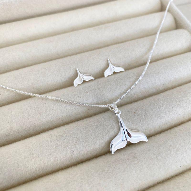 CONJUNTO CAUDA DE SEREIA EM PRATA - CJ062604