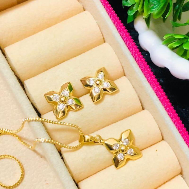 CONJUNTO EM OURO X - CJ102525