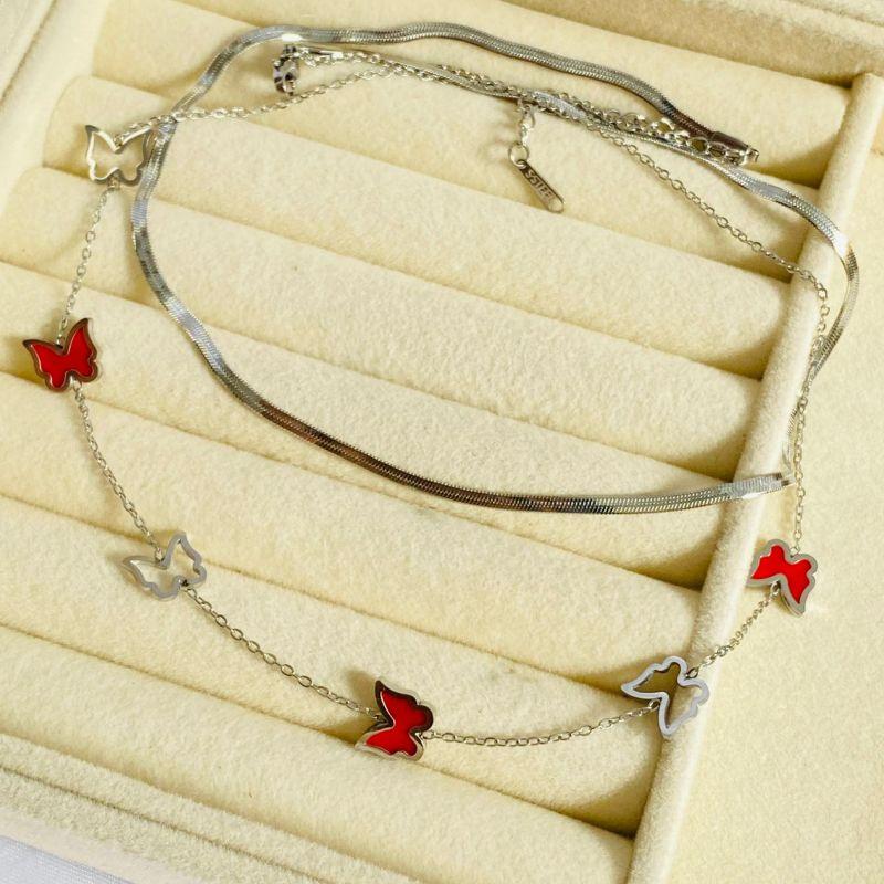 CORRENTE FEMI EM AÇO DUPLA - VERMELHO - GG032606