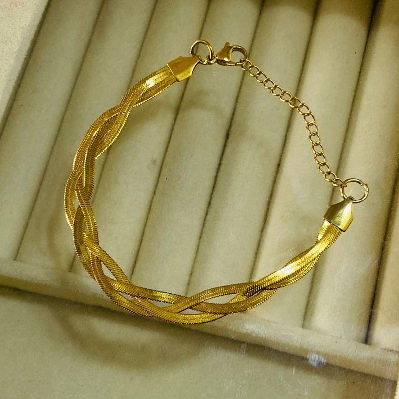 PULSEIRA FEM EM AÇO DOURADO - PF032605