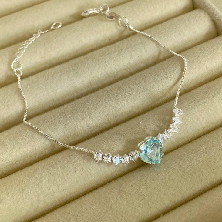 PULSEIRA FEM EM PRATA - VERDE CLARO - PF062602