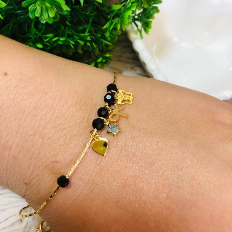 PULSEIRA INFANTIL BERLOQUE EM OURO - PT092515