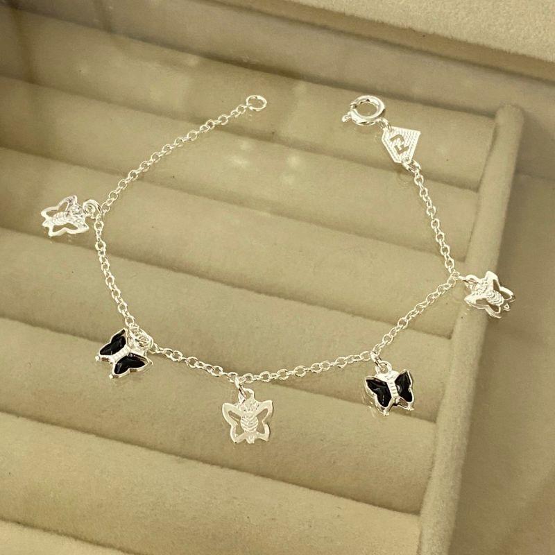 PULSEIRA INFANTIL PRETO EM PRATA - PT032610