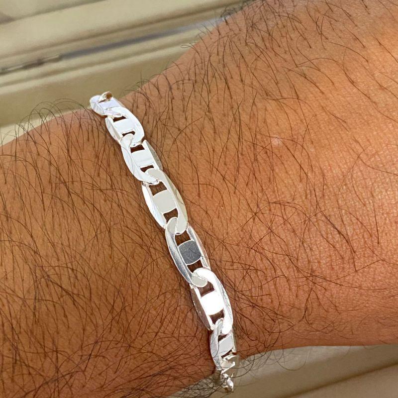 PULSEIRA MASCULINA EM PRATA - PM032607